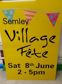 Semley Village Fete Sign