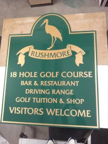 Rushmore Golf Sign
